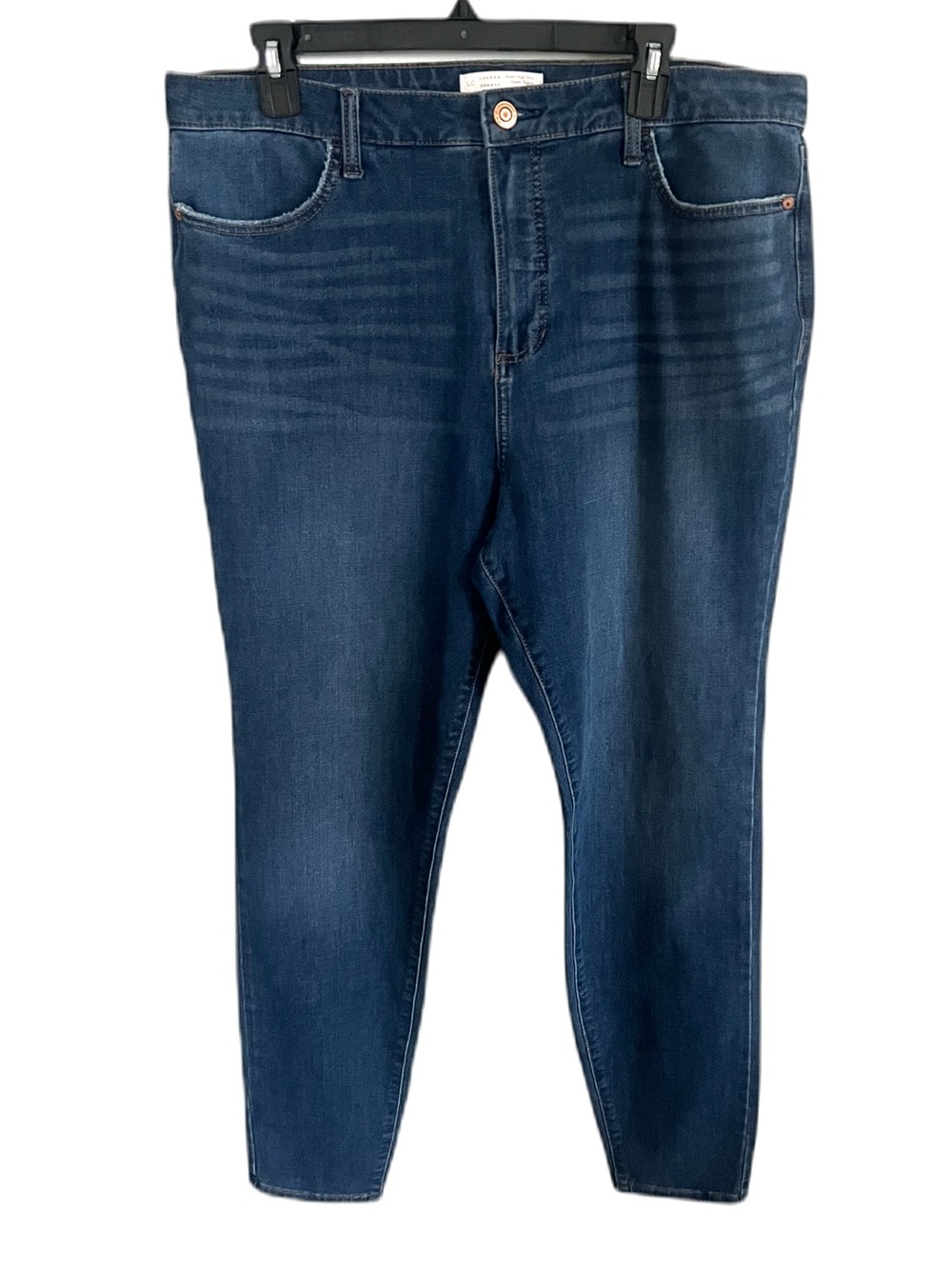 Lauren Conrad Plus Size Dark Wash Super High Rise Super Skinny Jeans 00s Style